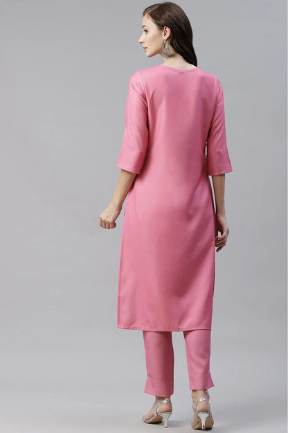 Pink Colour Rayon Digital Print Kurti KR1060302 B