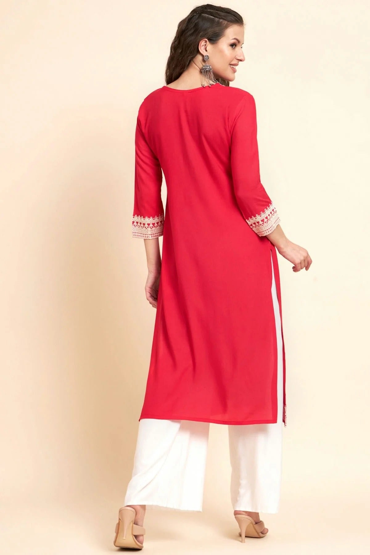 Pink Colour Rayon Kurti KR1111068 A