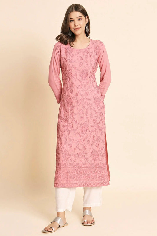 Pink Colour Rayon Kurti KR1111107