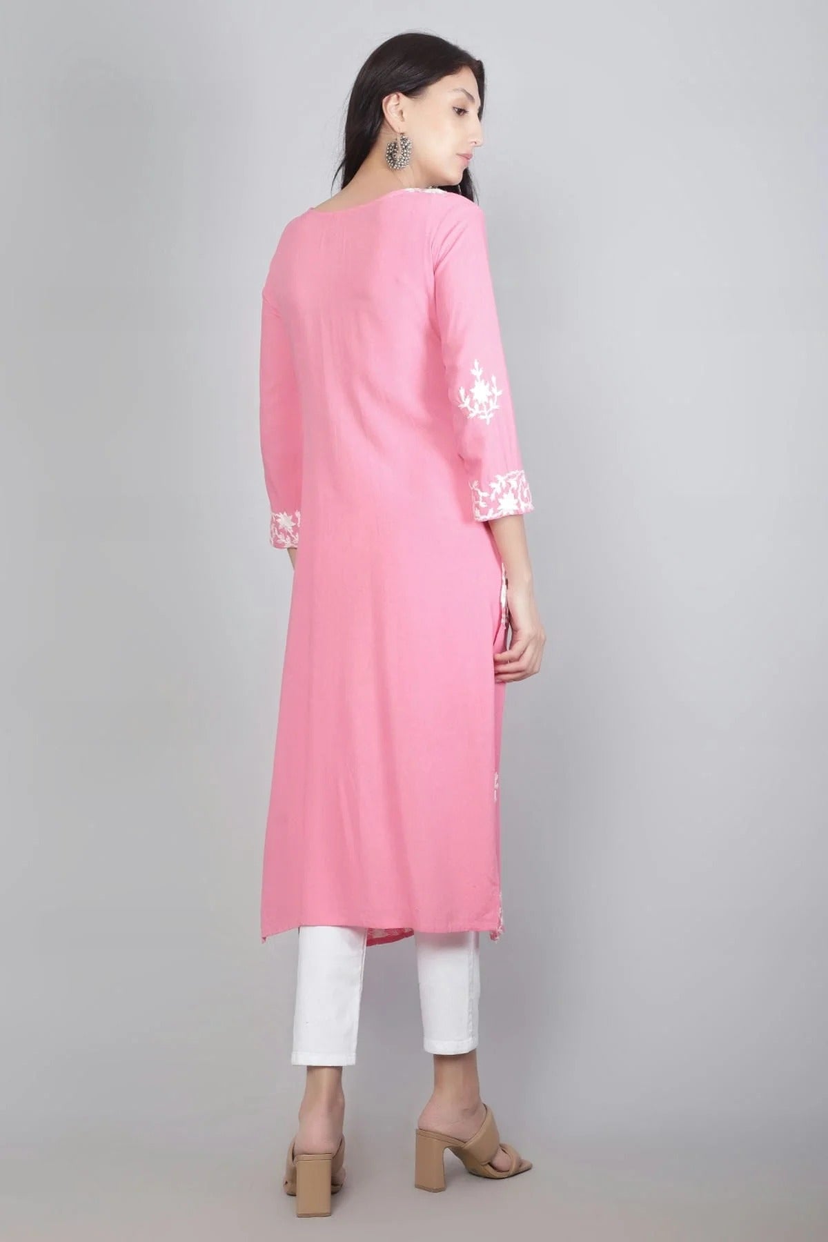 Pink Colour Rayon Kurti KR1111123 A