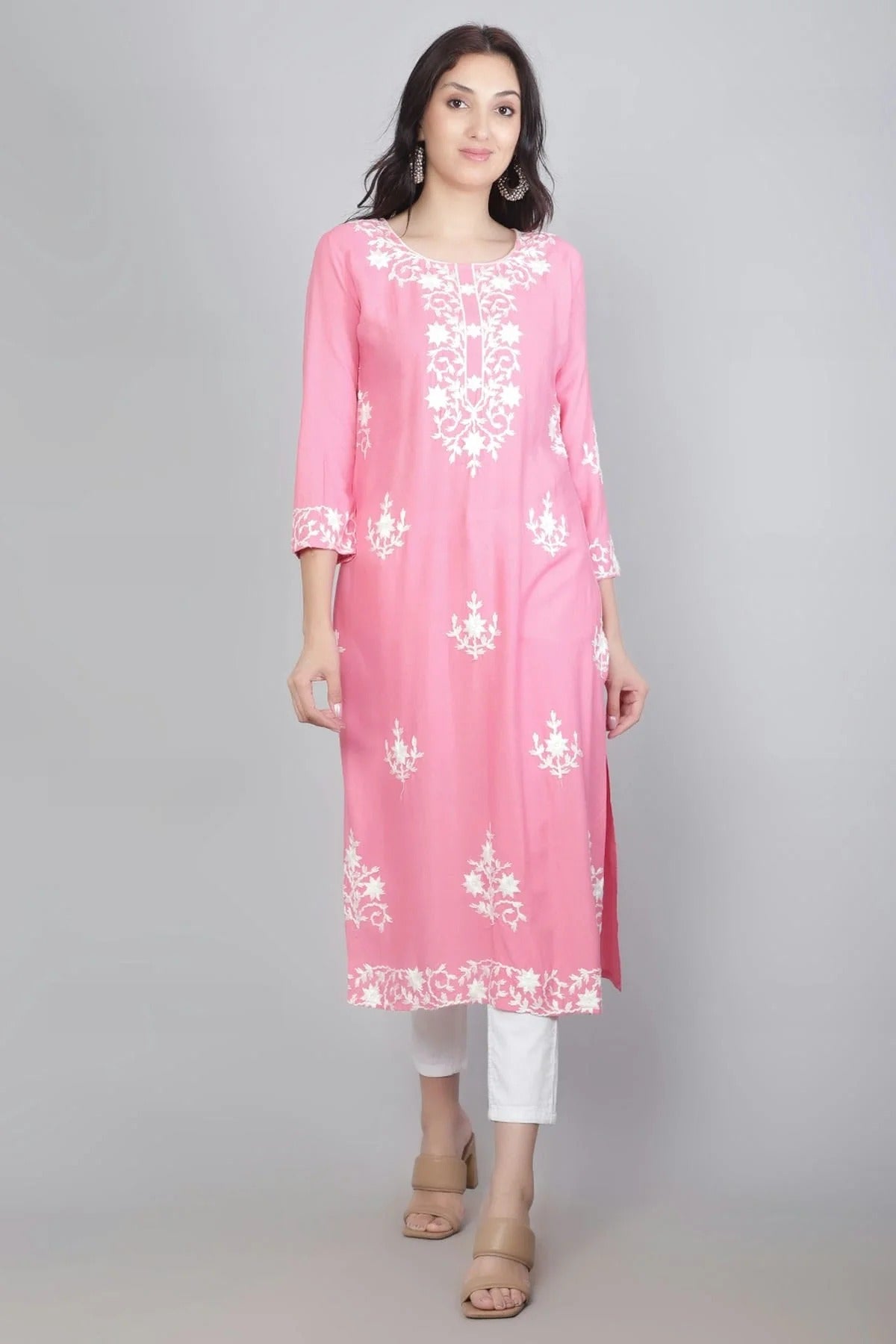 Pink Colour Rayon Kurti KR1111123