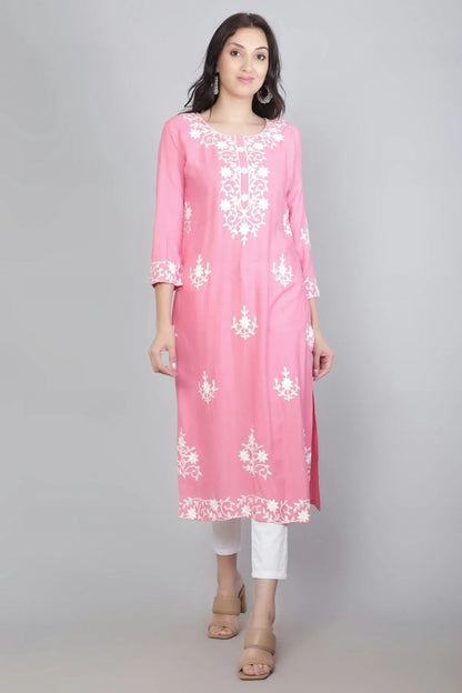 Pink Colour Rayon Kurti KR1111123