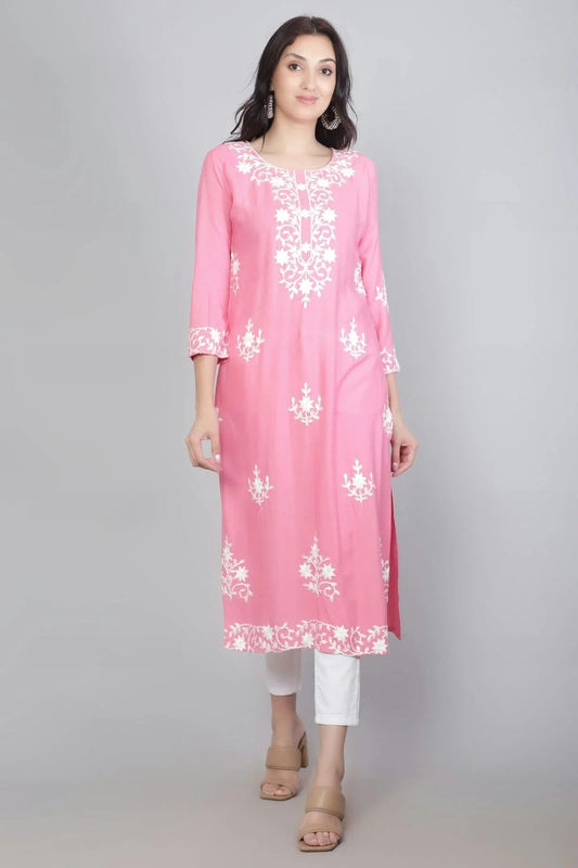 Pink Colour Rayon Kurti KR1111123