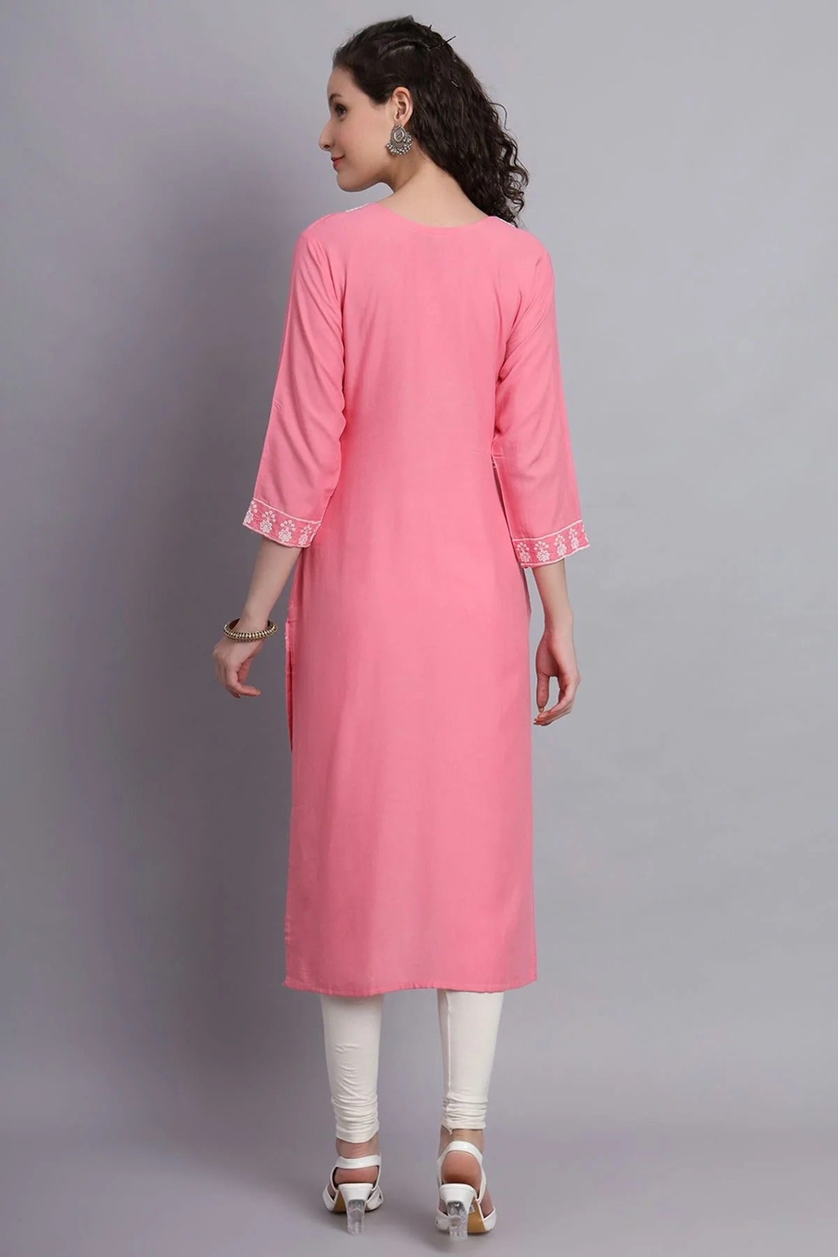 Pink Colour Rayon Kurti KR1111139 A