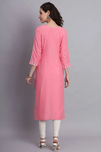 Pink Colour Rayon Kurti KR1111139 A