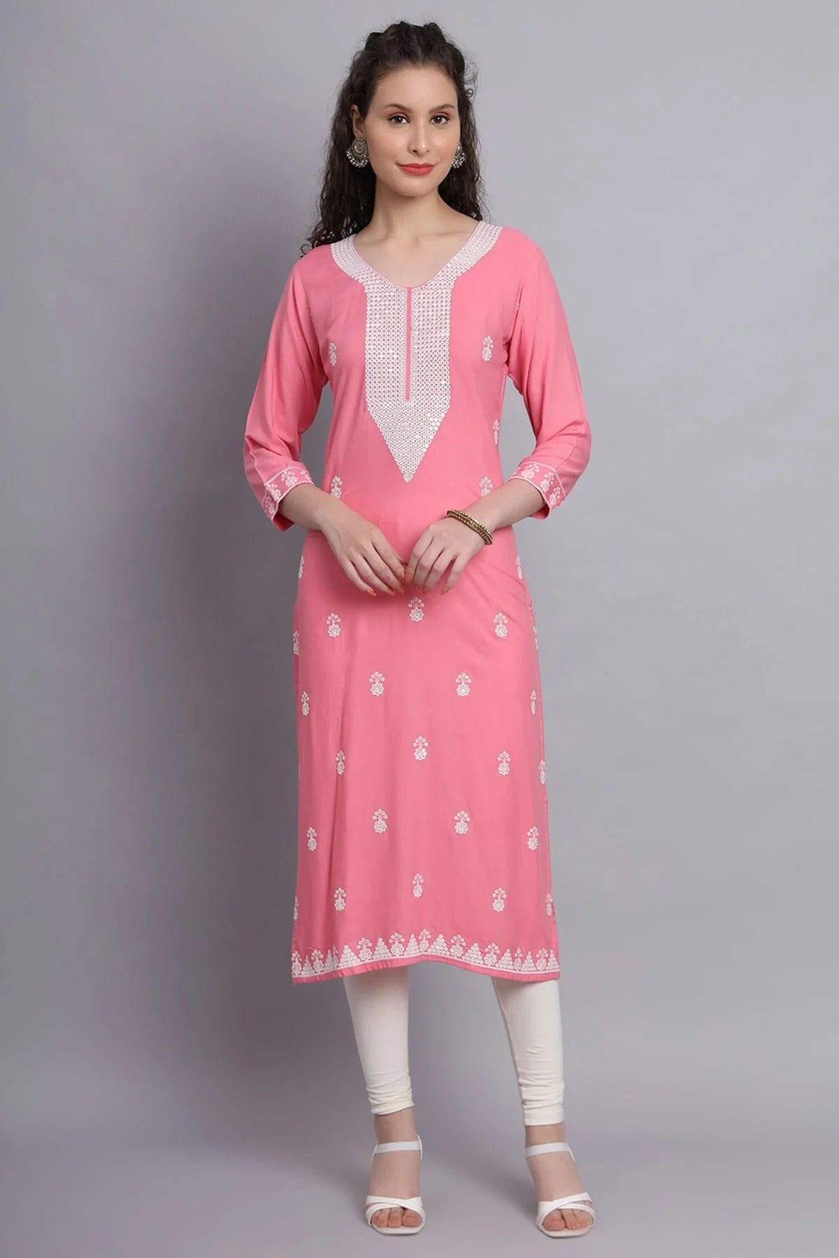 Pink Colour Rayon Kurti KR1111139