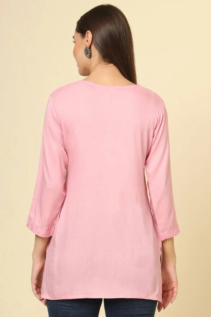 Pink Colour Rayon Readymade Top TP1110873 A