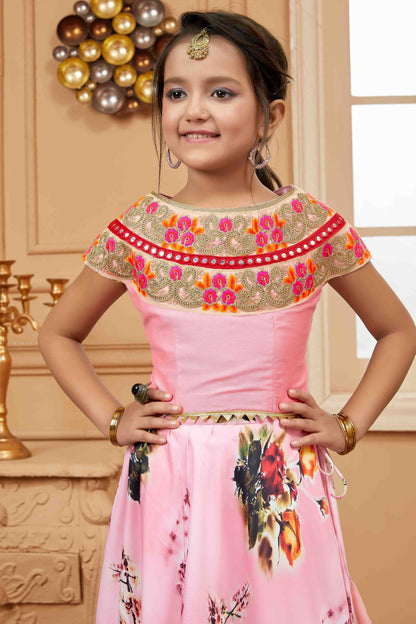 Pink Colour Satin Lehenga Choli GW1070755 B