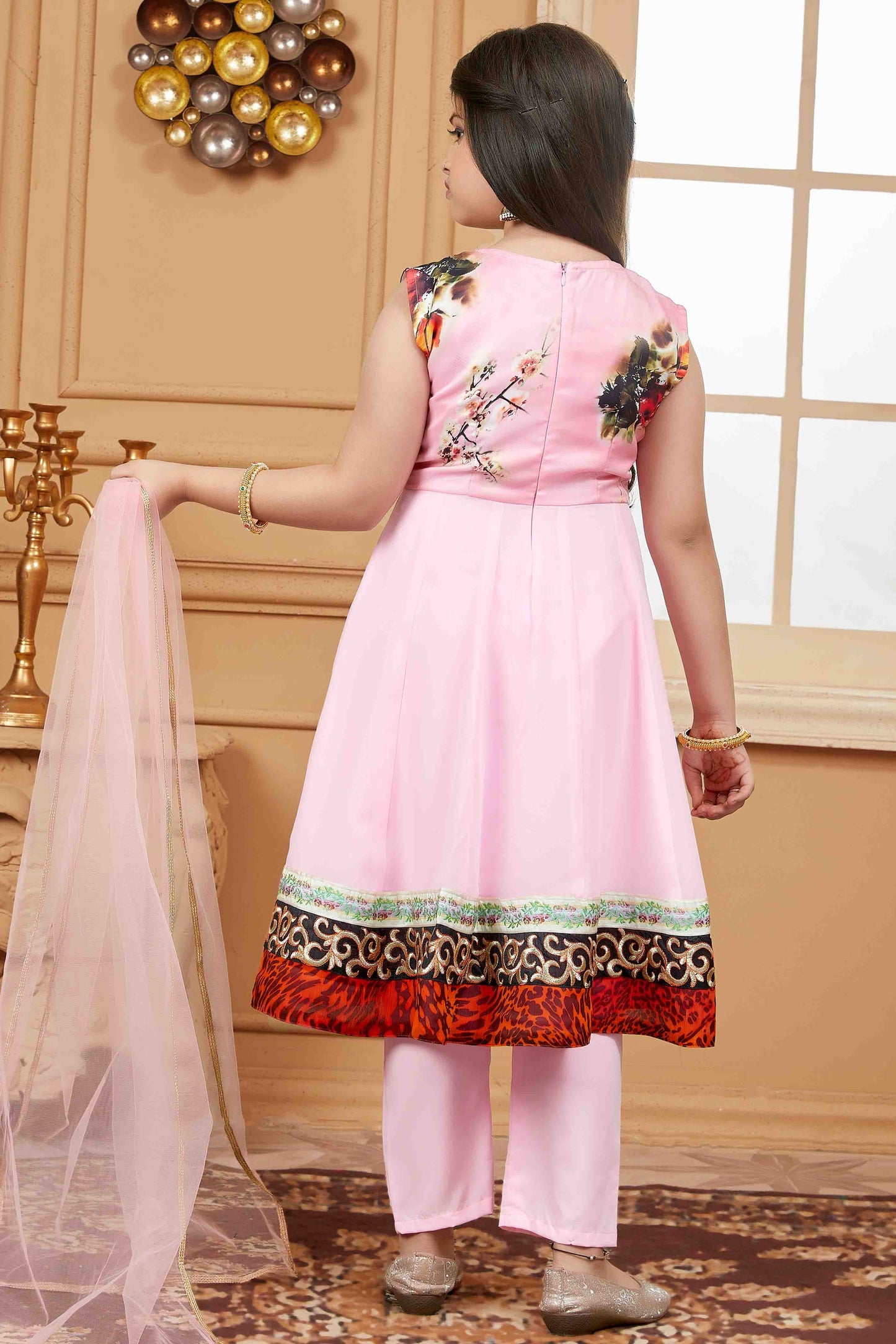 Pink Colour Satin Pant Style Suit GW1070753 A