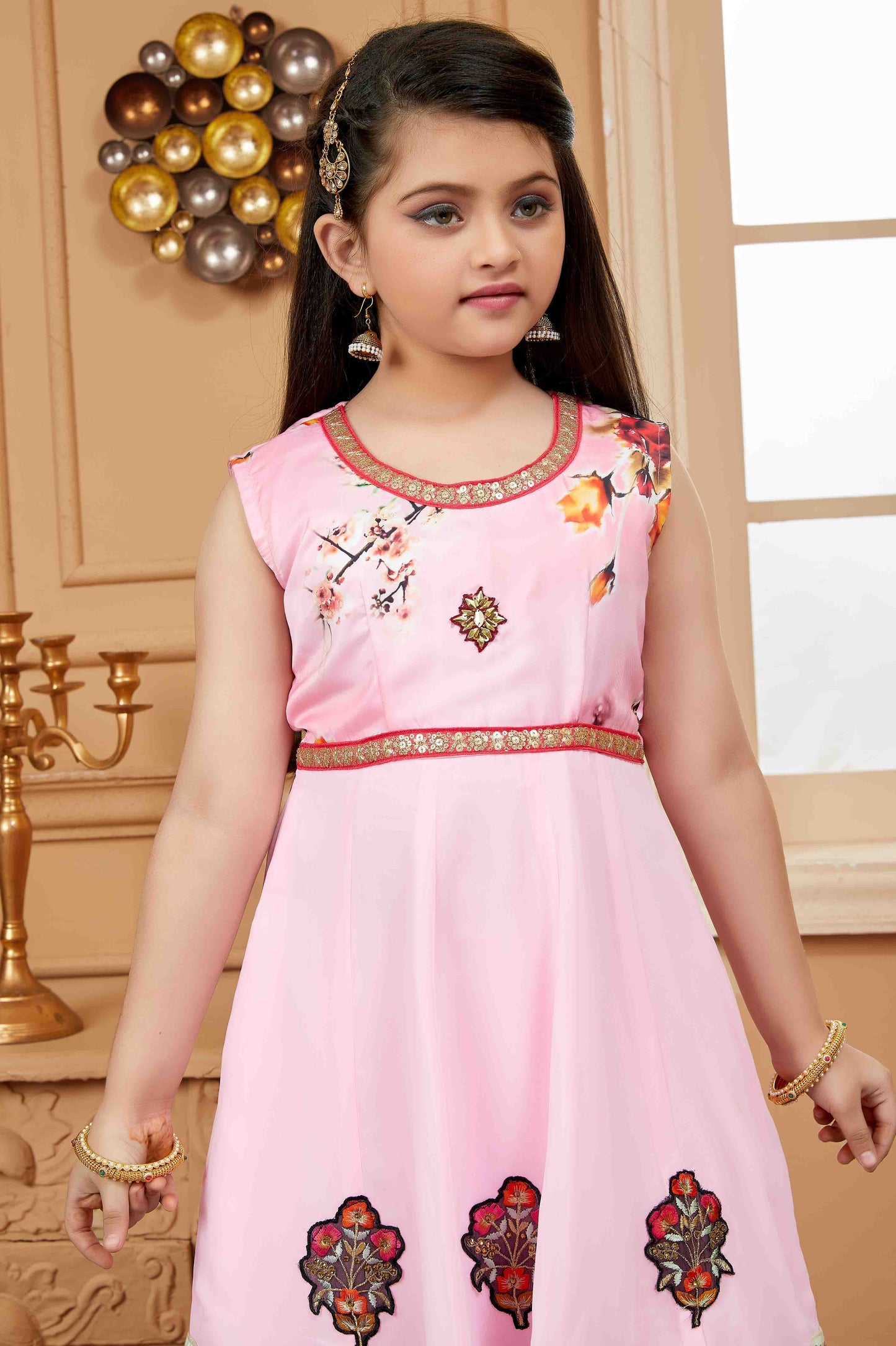 Pink Colour Satin Pant Style Suit GW1070753 B