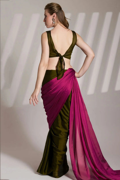 Pink Colour Satin Rangoli Saree SD1112725 A