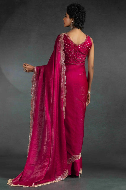 Pink Colour Satin Silk Designer Saree SD1122009 A