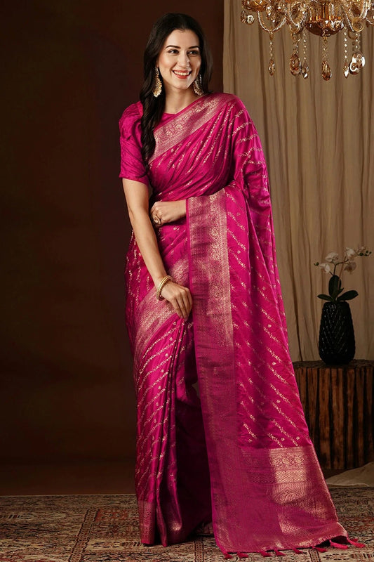 Pink Colour Satin Silk Traditional Saree SD1112145