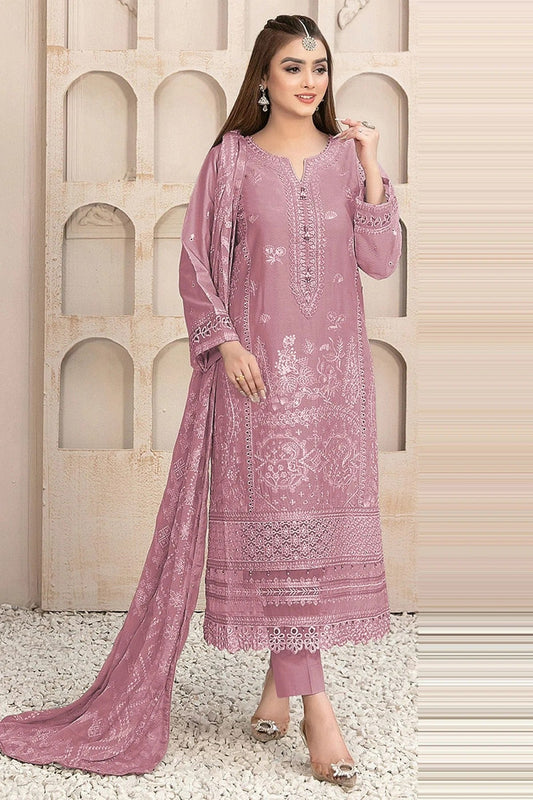 Pink Colour Semi Stitched Faux Georgette Pakistani Suit SM1140180