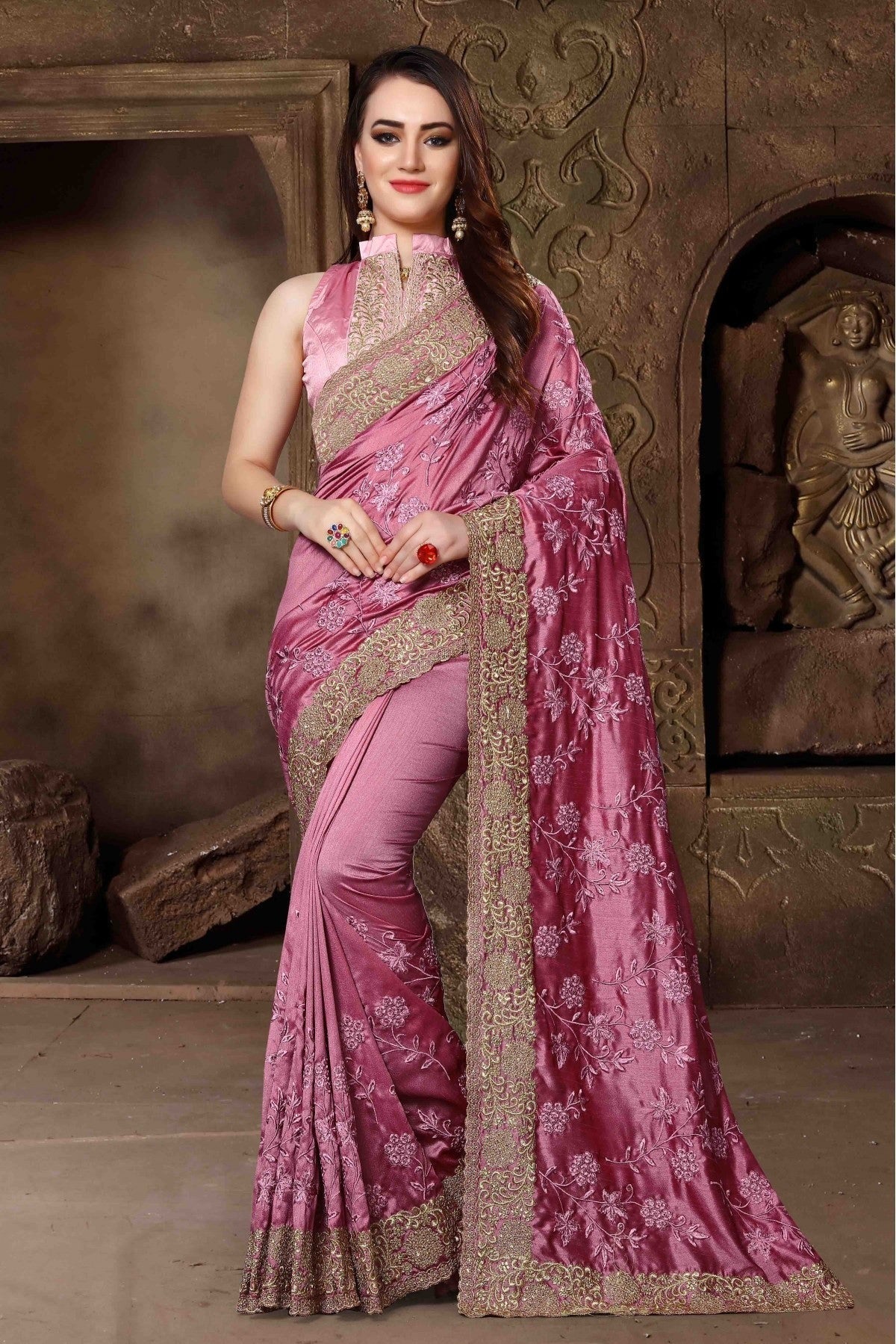 Pink Colour Silk Designer Saree SD1120439