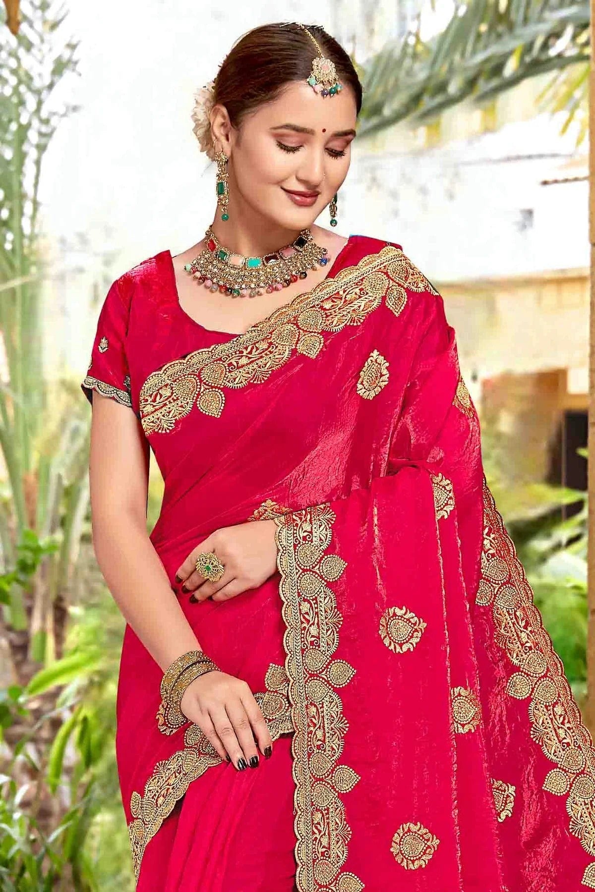 Pink Colour Silk Designer Saree SD1121972 B