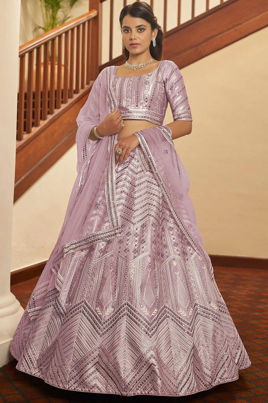 Pink Colour Silk Embroidery Lehenga Choli LC1150093
