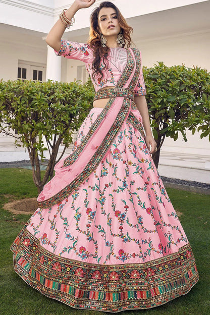 Pink Colour Silk Embroidery Lehenga Choli LC1150097 A