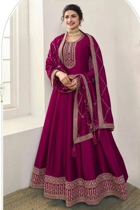 Pink Colour Silk Georgette Anarkali Suit SM1110667