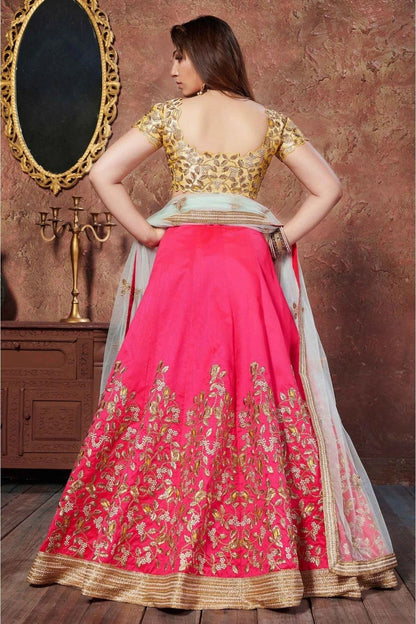 Pink Colour Silk Lehenga Choli LC1010045 A