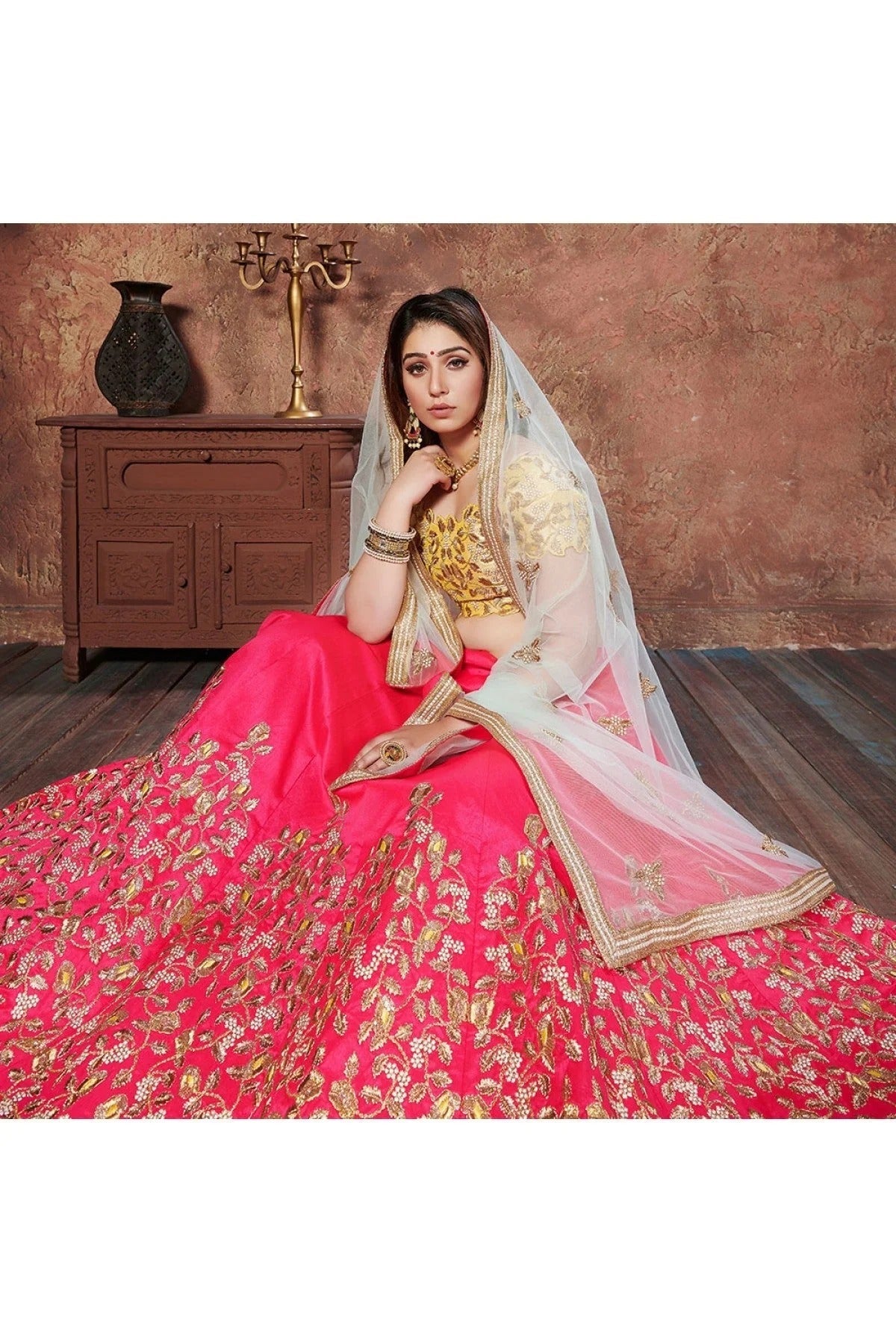 Pink Colour Silk Lehenga Choli LC1010045 C
