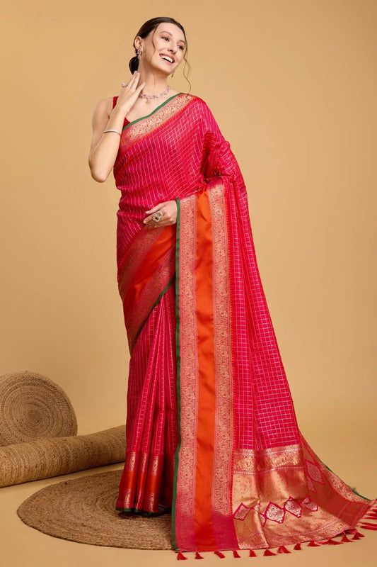 Pink Colour Silk Saree SD1110082