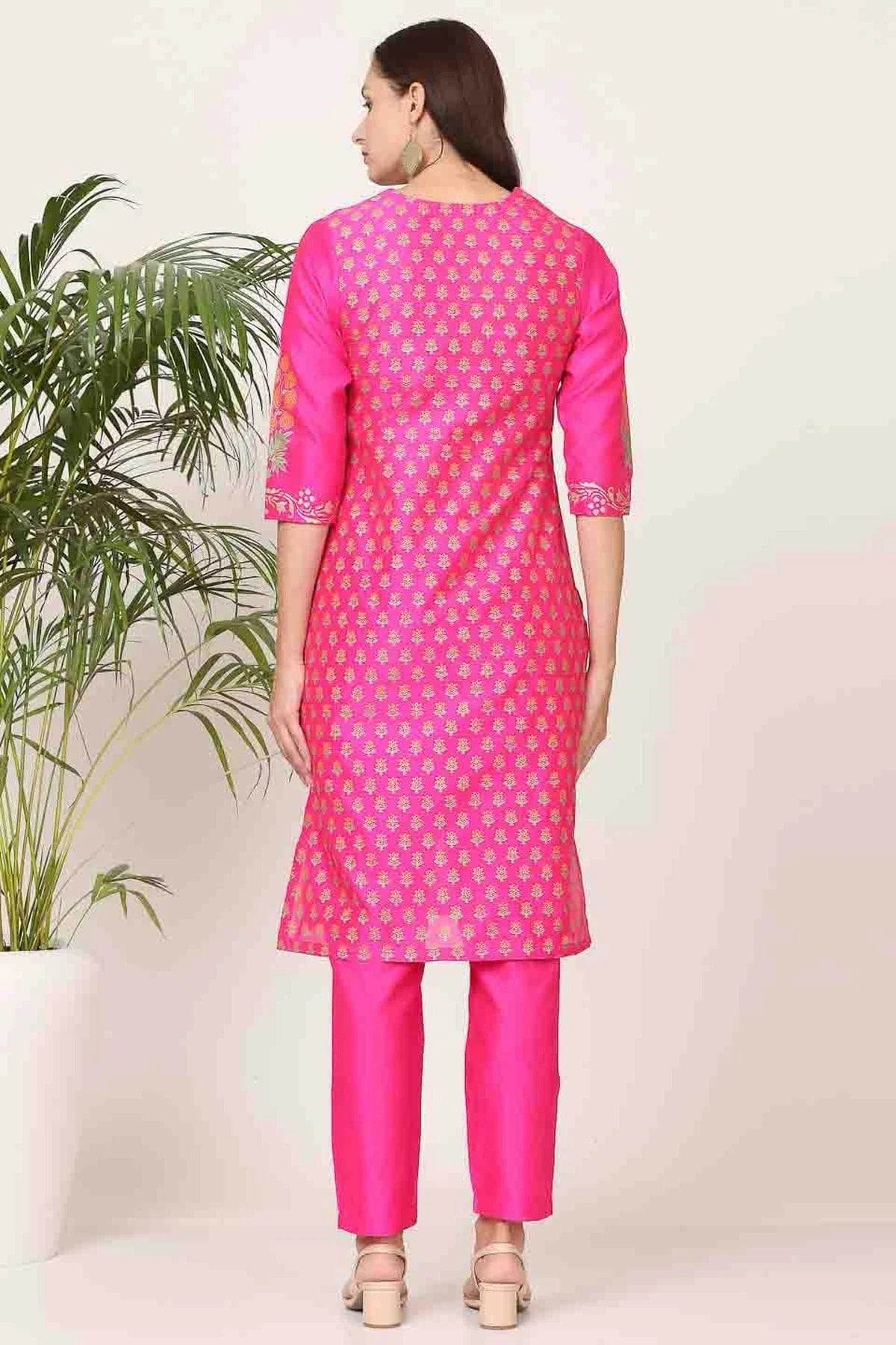 Pink Colour Silk Stitched Suit SS1112911 A