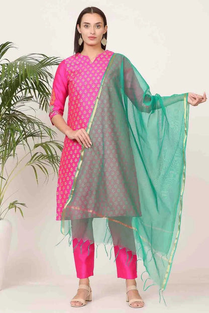 Pink Colour Silk Stitched Suit SS1112911