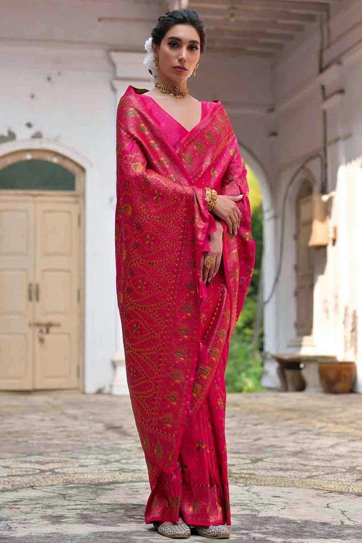 Pink Colour Silk Traditional Saree SD1260050 B