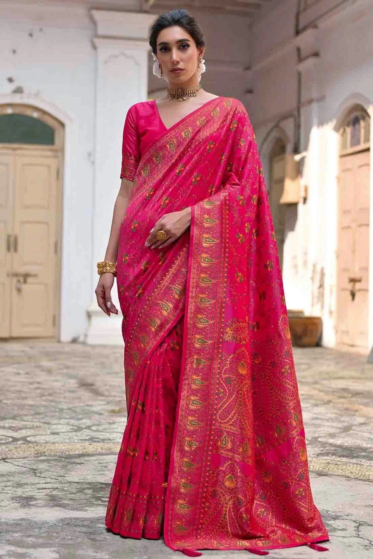 Pink Colour Silk Traditional Saree SD1260050