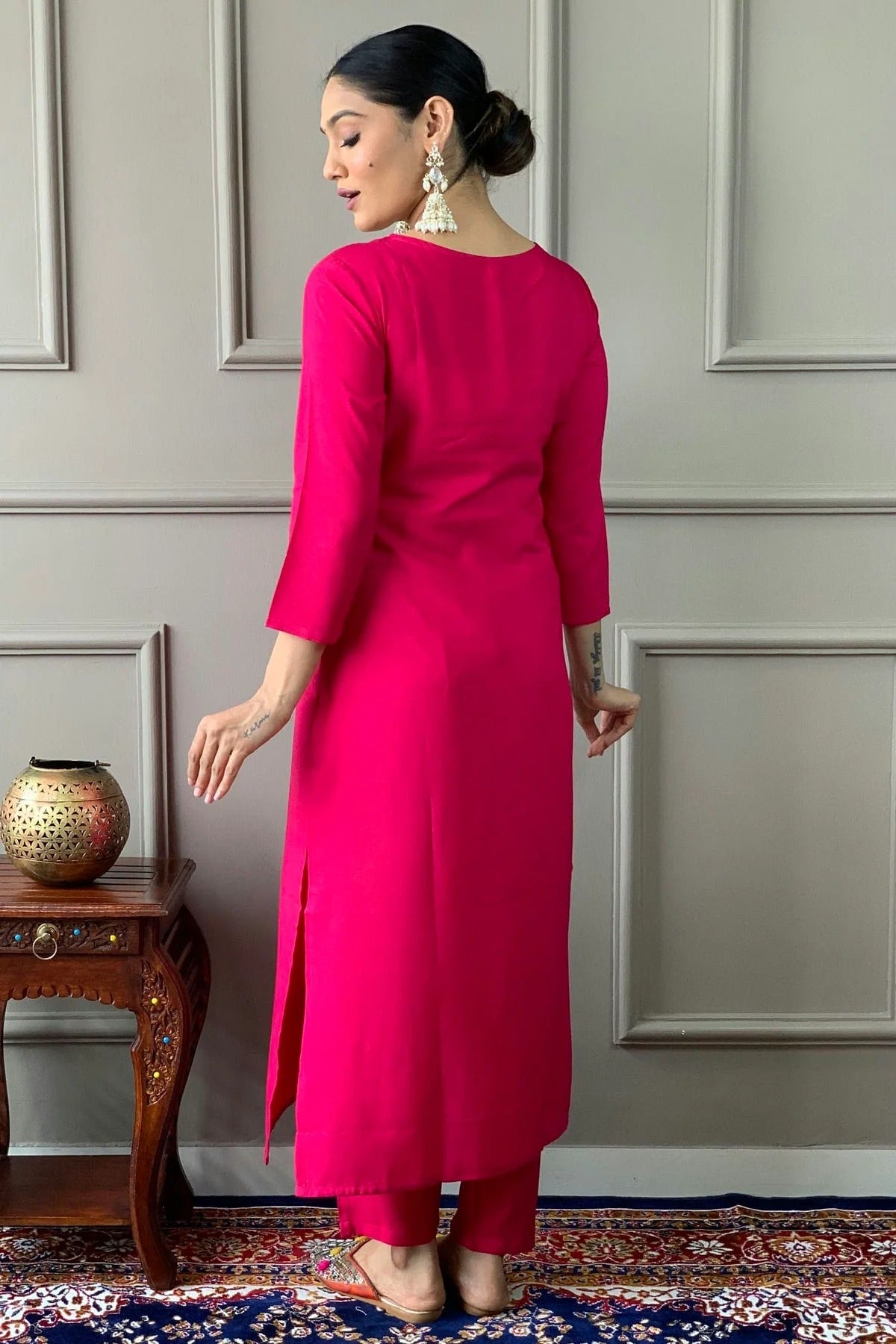 Pink Colour Silk Viscose Stitched Salwar Suit SS1111403 A