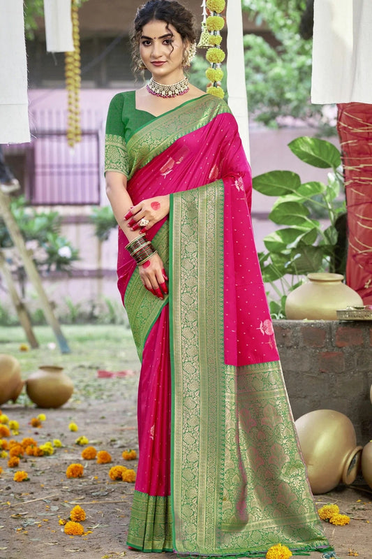 Pink Colour Silk Woven Work Traditional Saree SD1102811