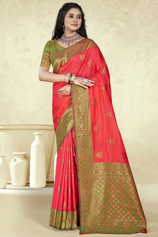 Pink Colour Silk Woven Work Traditional Saree SD1103086