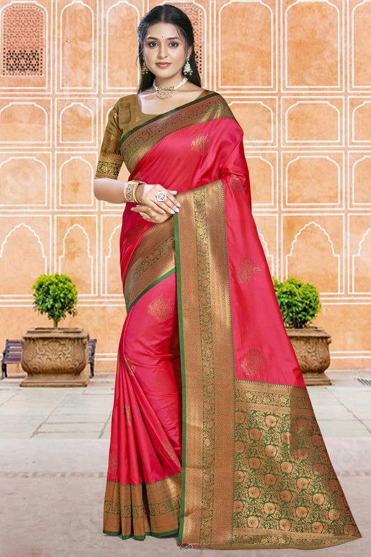 Pink Colour Silk Woven Work Traditional Saree SD1103133