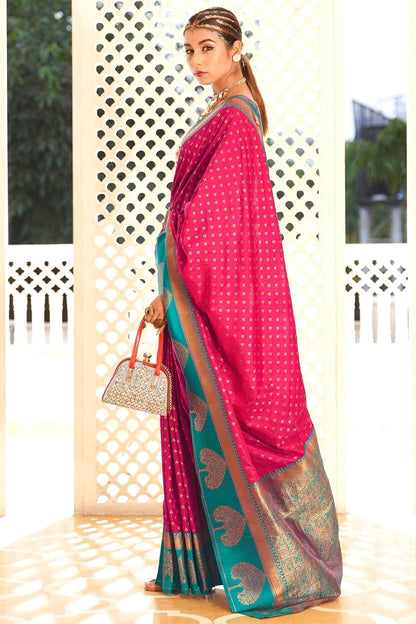 Pink Colour Soft Banarasi Silk Woven Work Saree SD1290089 A