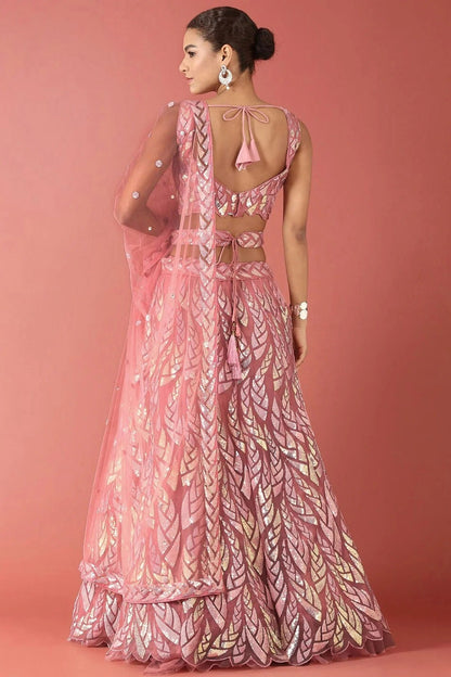 Pink Colour Soft Net Lehenga Choli LC1010301 1