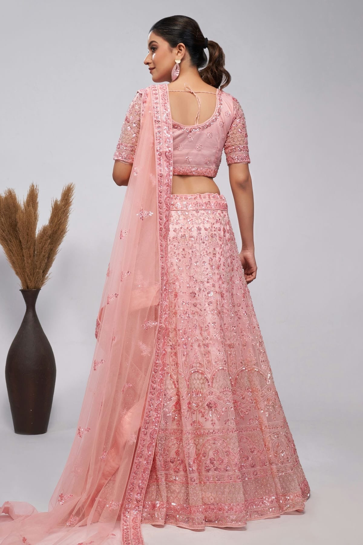 Pink Colour Soft Net Lehenga Choli LC1030007 B