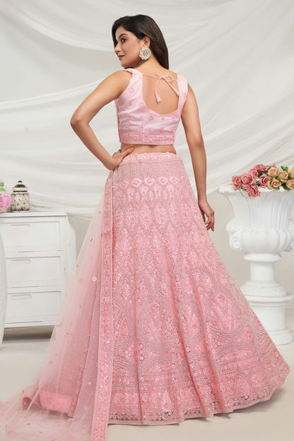 Pink Colour Soft Net Lehenga Choli LC1030024 B