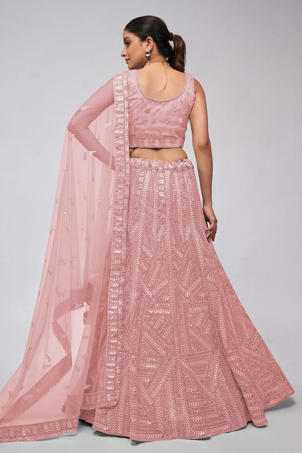 Pink Colour Soft Net Lehenga Choli LC1030035 B