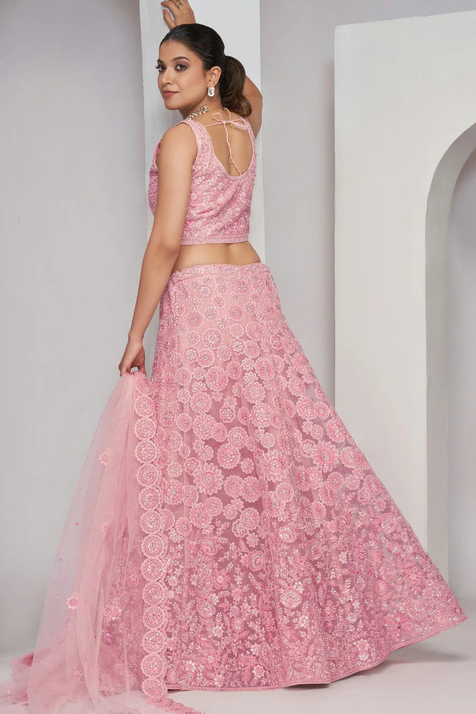 Pink Colour Soft Net Lehenga Choli LC1030053 B