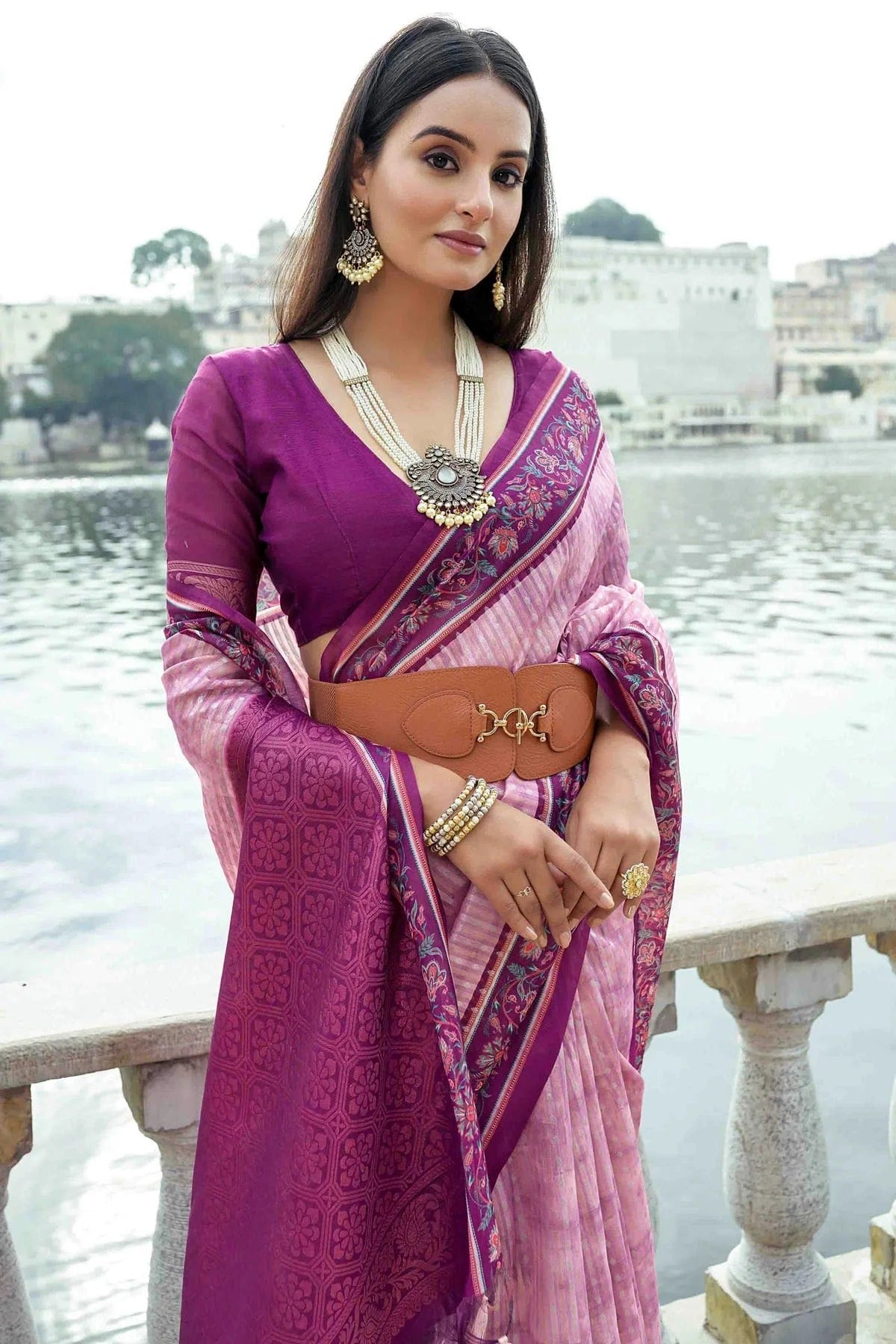 Pink Colour Soft Silk Designer Saree SD1113381 A