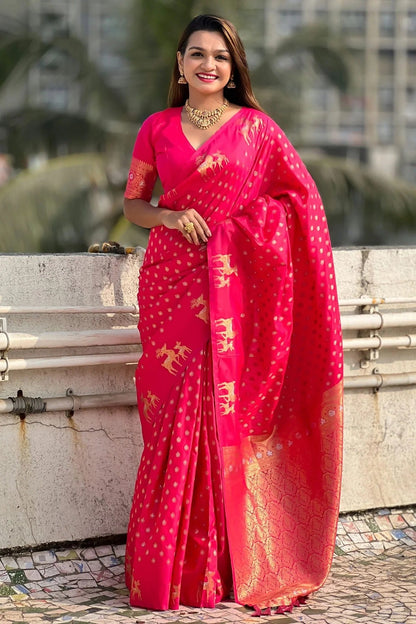 Pink Colour Soft Silk Traditional Saree SD1112645