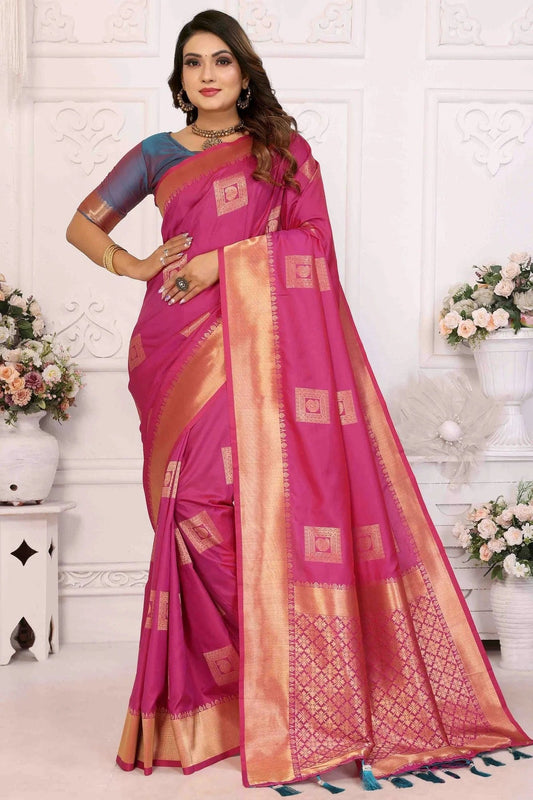 Pink Colour Soft Silk Traditional Saree SD1113102