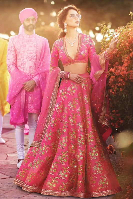 Pink Colour Thai Silk Lehenga Choli LC1010058