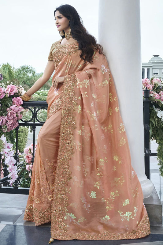 Pink Colour Tissue Silk Designer Saree SD1110958