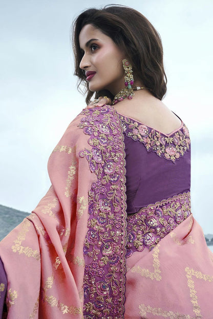 Pink Colour Tissue Silk Designer Saree SD1110965 A