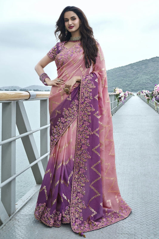 Pink Colour Tissue Silk Designer Saree SD1110965