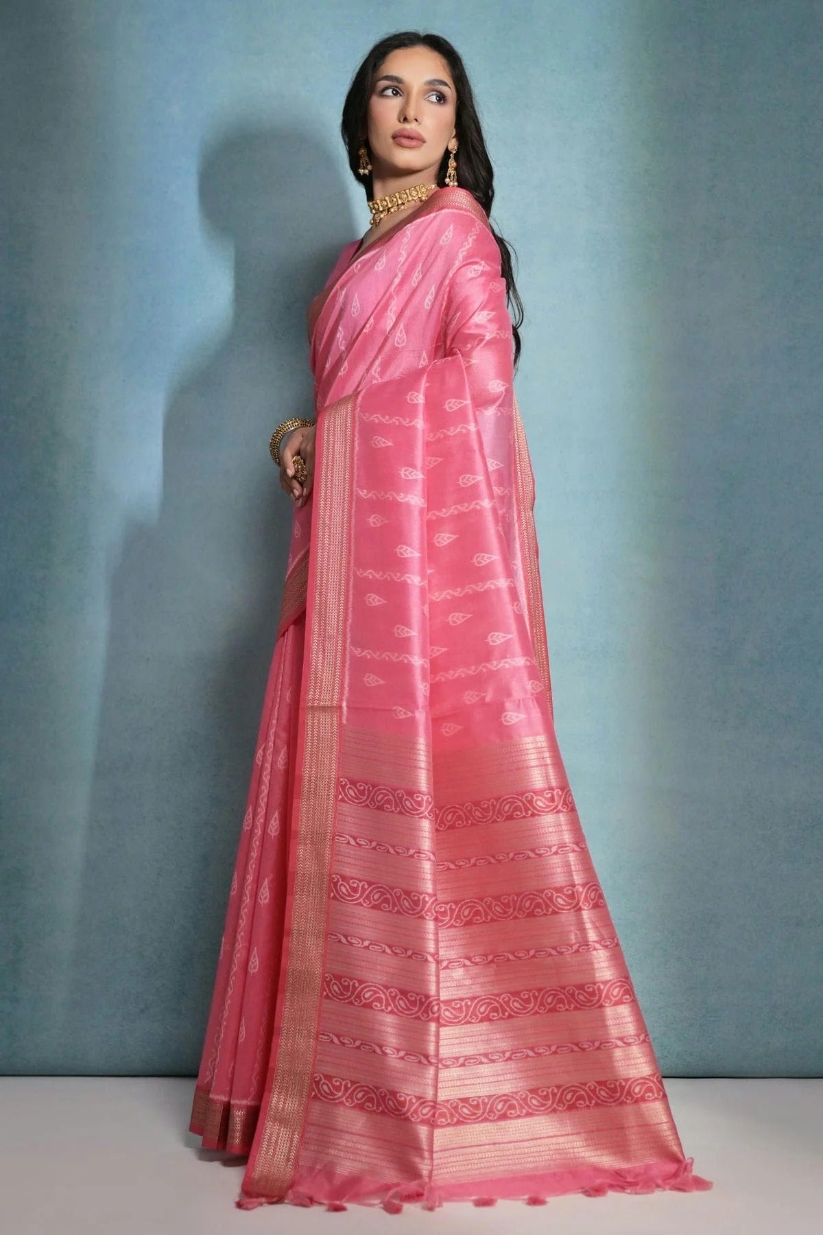 Pink Colour Tussar Silk Saree SD1110174 A