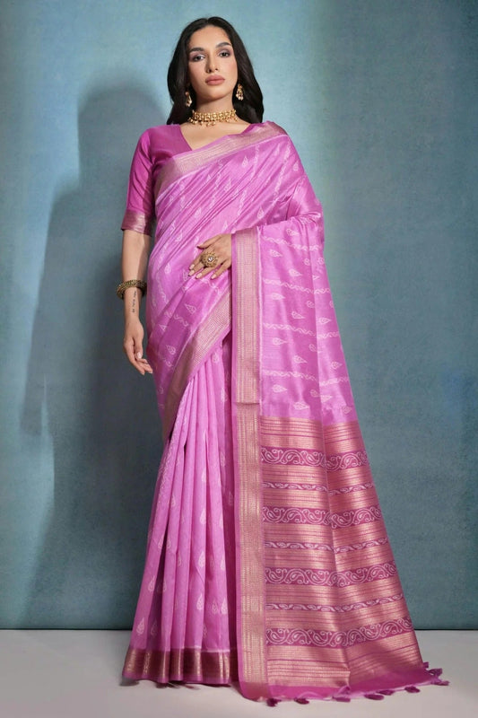 Pink Colour Tussar Silk Saree SD1110177