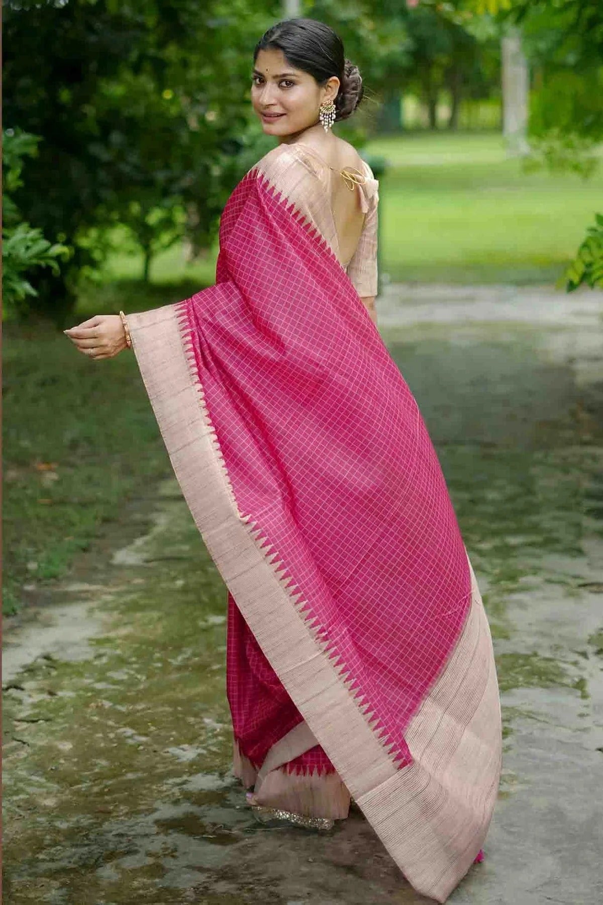 Pink Colour Tussar Silk Traditional Saree SD1260071 A